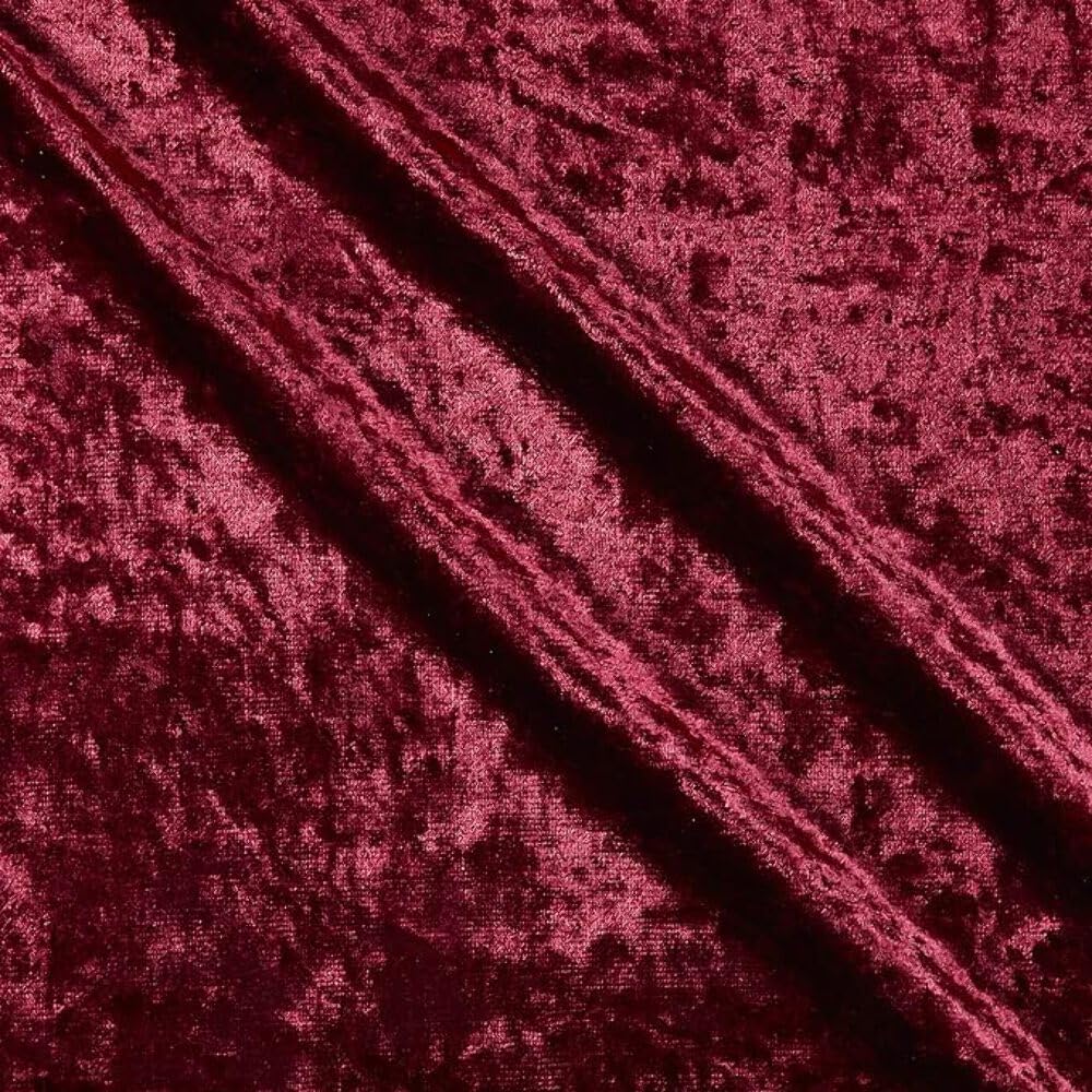 72" Shadow Crushed Velvet Black, Fabric by the Yard