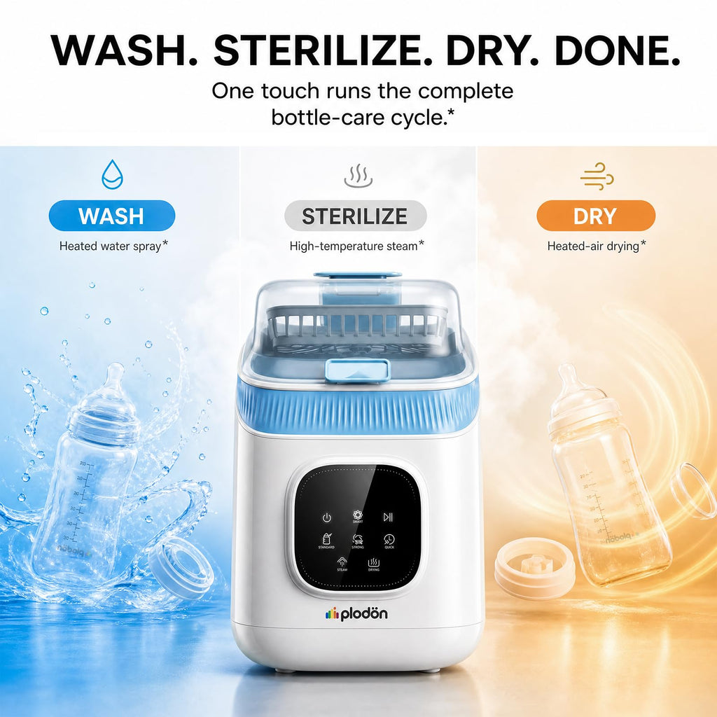 Smart Baby Bottle Washer, Sterilizer, Dryer, All-in-one Clean System