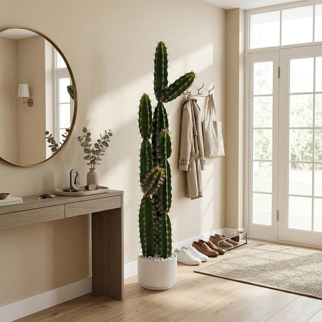 51 Inch Large Artificial Cactus for Indoor Outdoor Decor