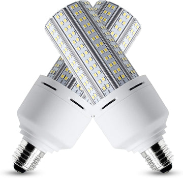 2 Pack LED Corn Light 600W Equivalent LED Corn Bulb 7500 Lumen 60W Large Area Cool Daylight White E26/E27 Medium Base