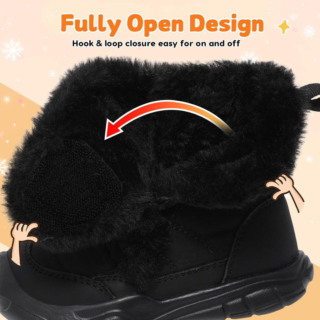 Toddler Boots Girls Boys Winter Snow Boots Cozy Fleece House Shoes