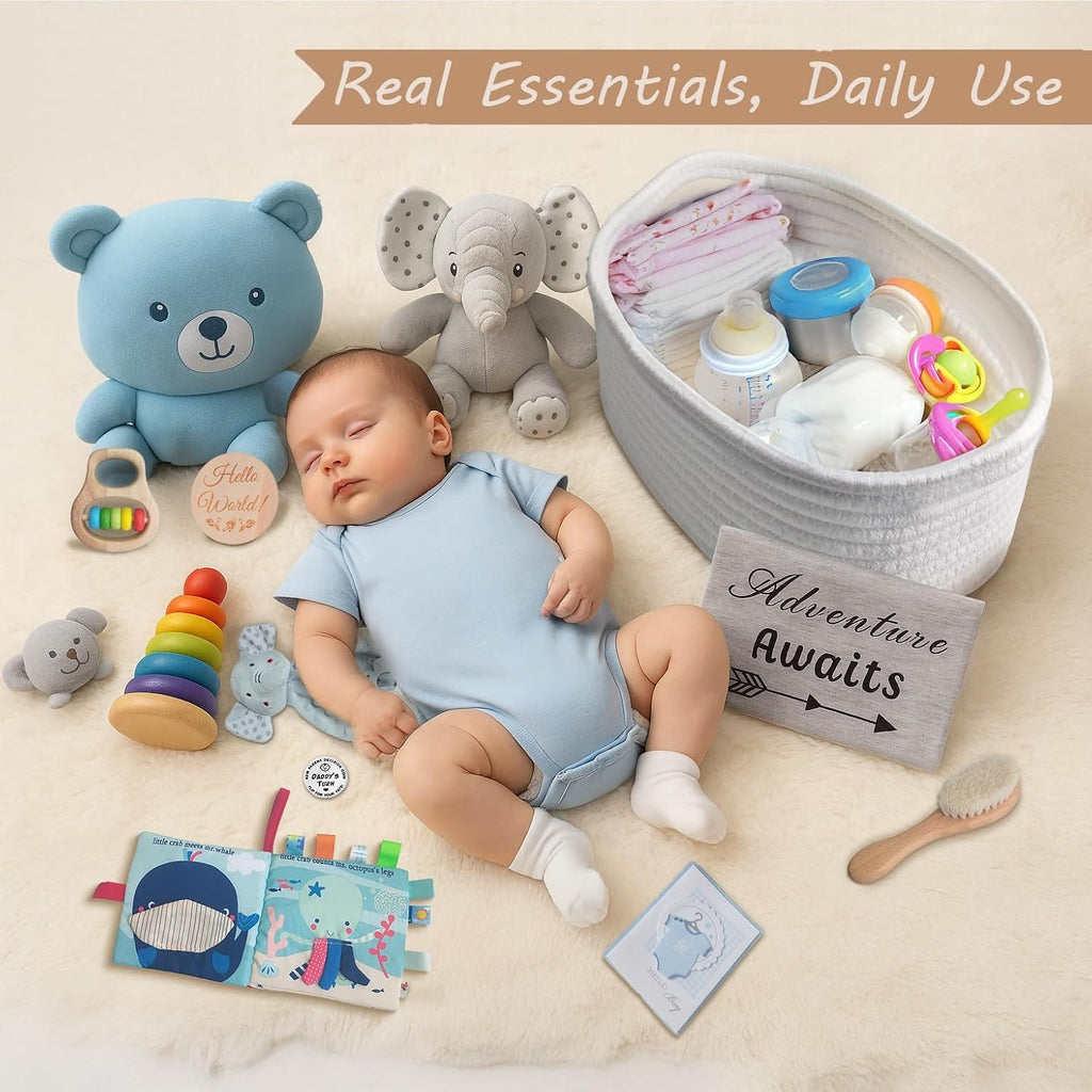 Piece Baby Shower Gifts for Boys, Newborn Essentials Must Haves,Large Baby Boy Gift Basket Set Essential