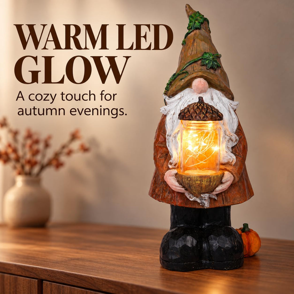 Fall Decor with LED Light, Thanksgiving Tabletop Decoration