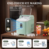 Nugget Ice Maker Countertop, 6-Min Fast Chewable Pellet Ice, 24lbs/24H Portable Ice Machine with Self-Cleaning, Ice