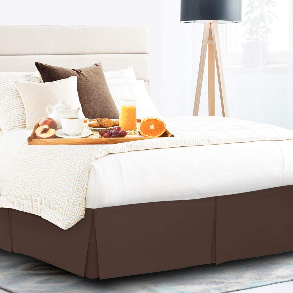 Italian Finish Egyptian Cotton Tailored Split Corner Bed Skirt with 14-inch Drop Length - Queen Size (60 x 80) Color