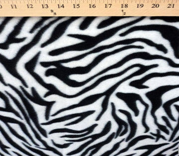 Polar Fleece Fabric Prints Animal Print B&W Zebra / 60" Wide/Sold by the Yard