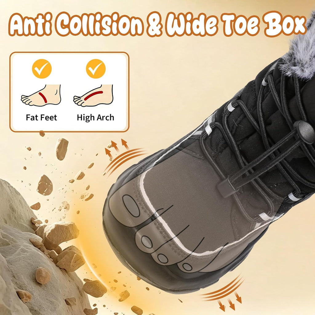 Toddler Snow Boots Boys Girls Kids Winter Boots Wide Warm