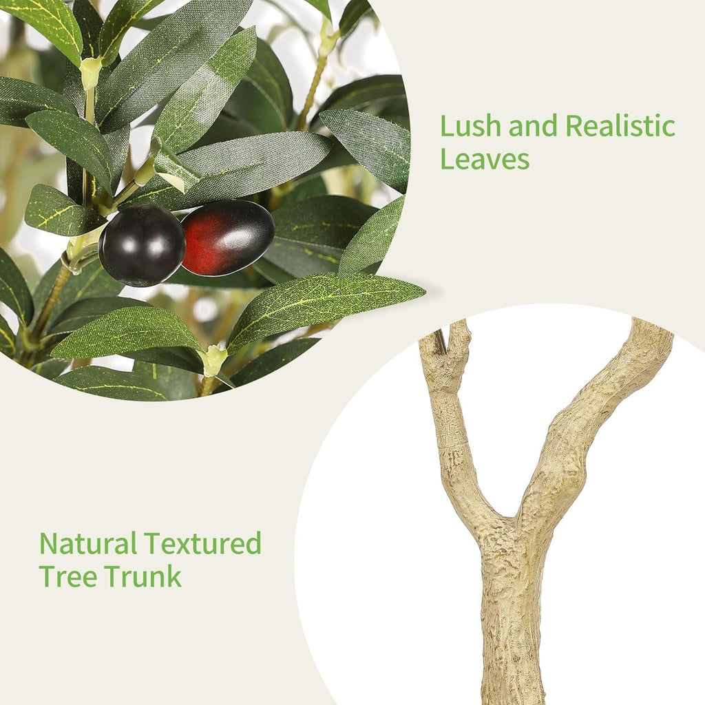 6ft Artificial Olive Tree with Tall Exquisite Planter