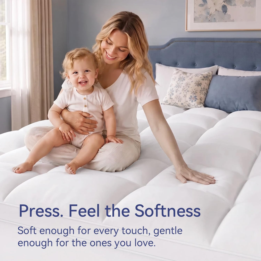 Full Mattress Topper, Extra Thick Pillow Top Mattress Pad Cover