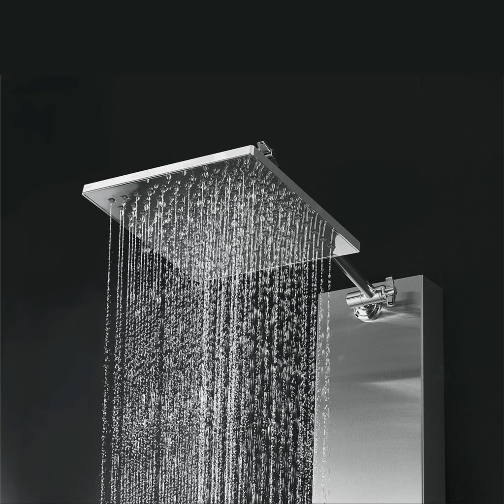 48" Stainless Steel SPS822A Shower Panel Tower with Rainfall Shower Head and Spout