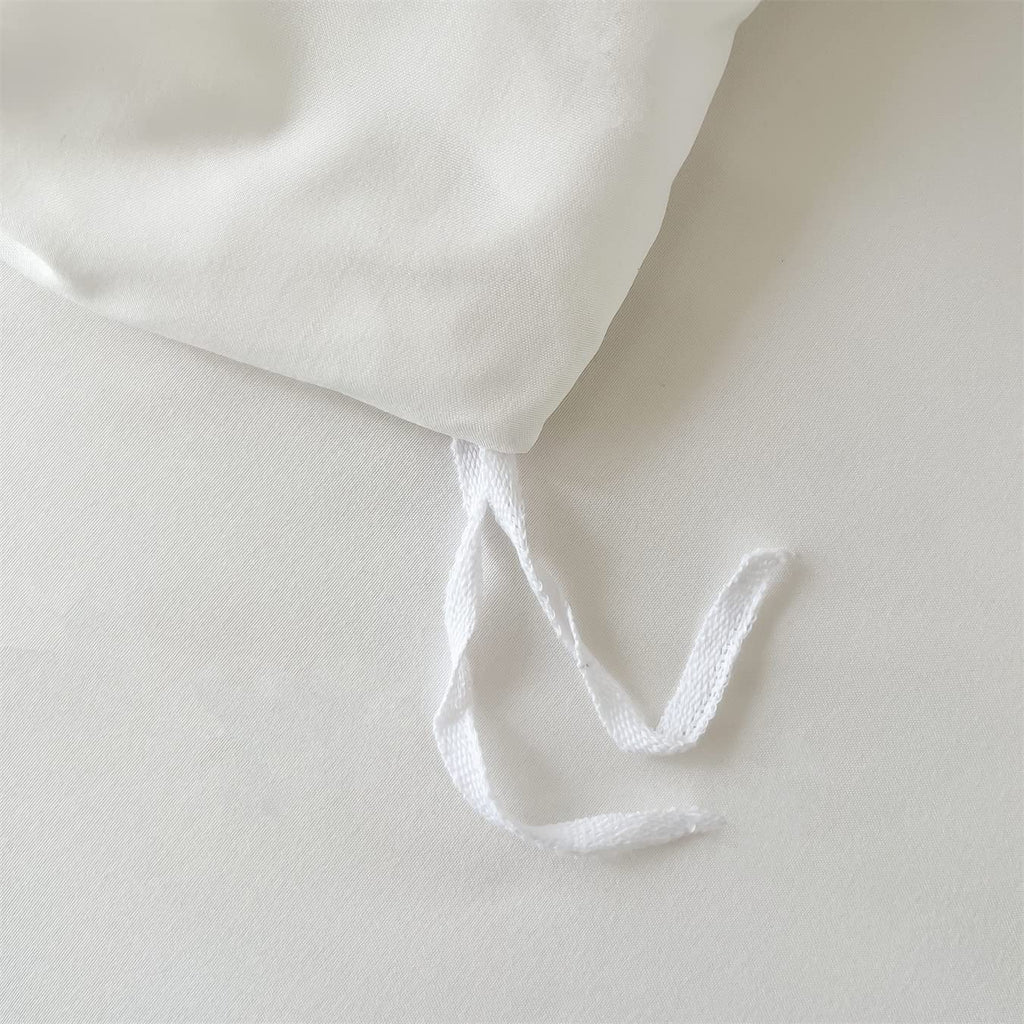 Ruffle Duvet Cover, 100% Washed Microfiber 3pcs Bedding Duvet Cover Set, Shabby Chic Farmhouse Duvet Cover