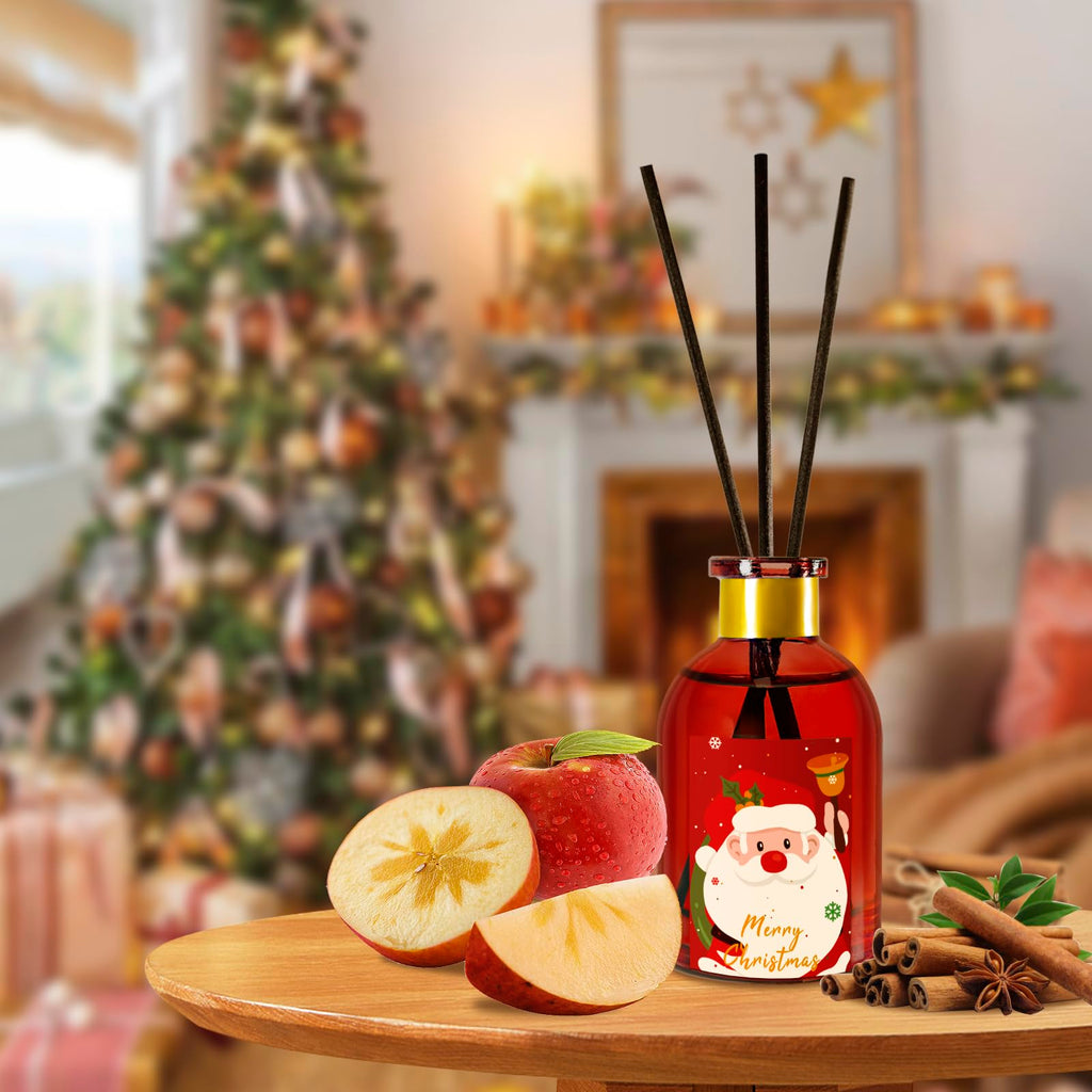 Christmas Reed Diffuser Set with 18 Reed Sticks (5.3 Fl.oz)