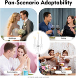 5-Arm Crystal Candelabra with Pendant, Elegant 14'' Tall Crystal Glass Candle Holder with Stable Base, Romantic Table