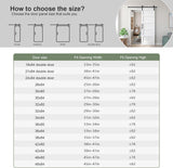 30x84 inch White Barn Door with 5.5FT Sliding Door Hardware Kit Included & Handle,Solid,MDF, PVC Sur