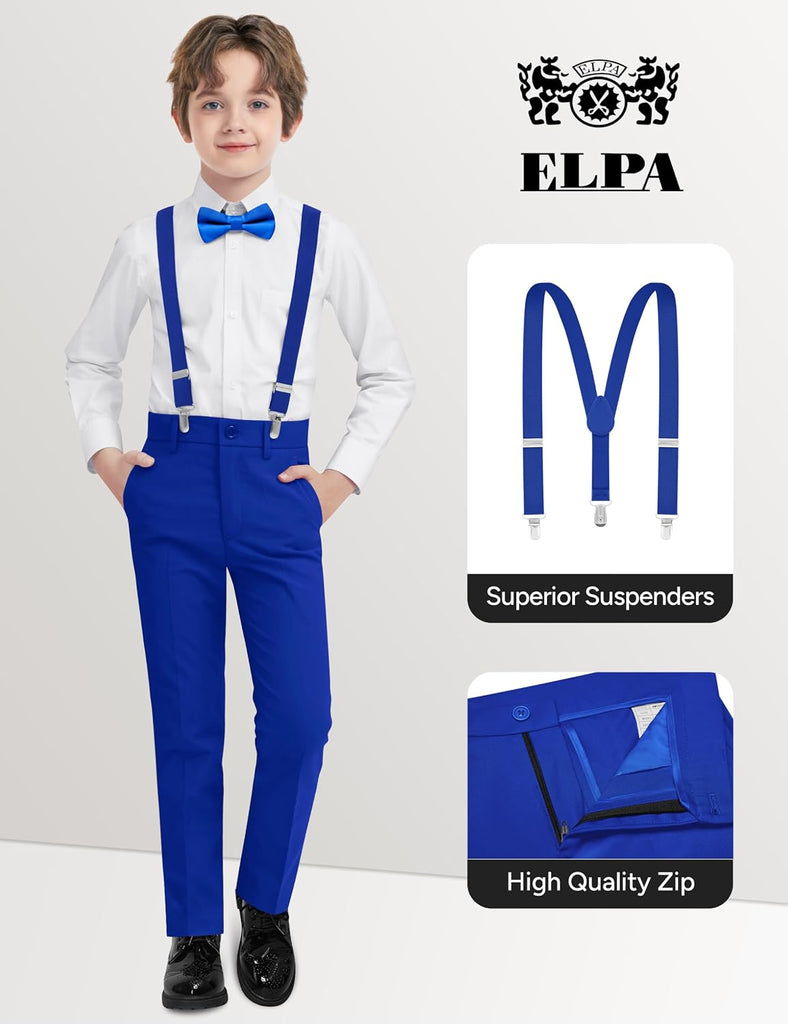 Boys' Formal Suit Vest Set with Suspender, Kids Suit for Wedding