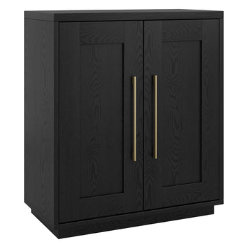 28" Accent Cabinet, Sideboard Buffet, Natural Black