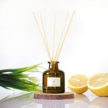 Lemongrass Reed Diffusers | Fresh Lemongrass & Citronella Room Fragrance, Oil & Room Diffusers with Reeds Stick