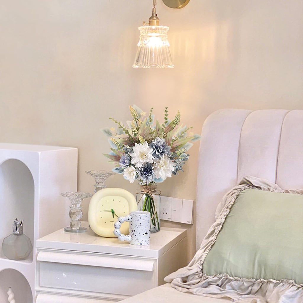 Fake Flowers in Vase Artificial Flowers Coffee Table Decor, Faux Flowers in Vase, Flower Arrangements Artificial