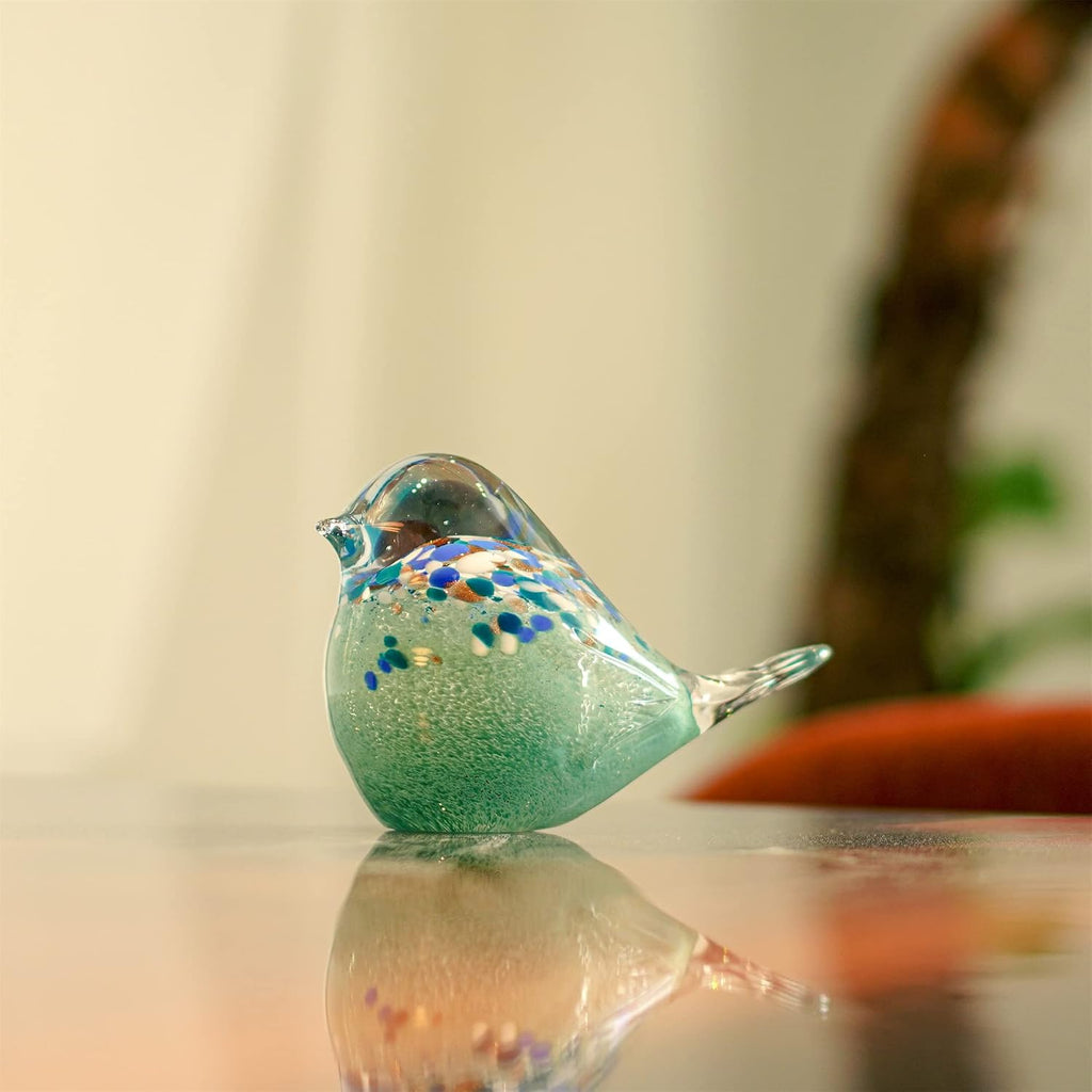 Large Glass Bird Figurine Blown Glass Bird Paperweight Collectible
