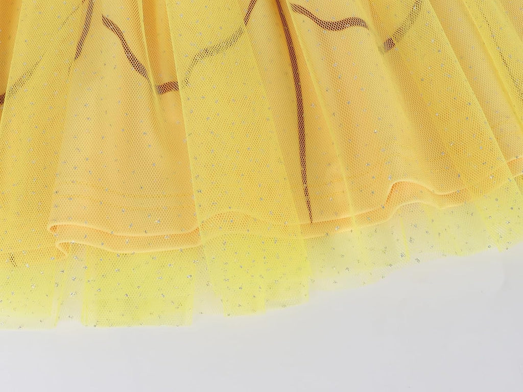 Princess Dress Girls Sparkly Tulle A-Line Casual Twirly Skater Dress