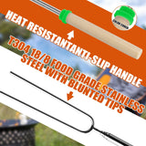 Extendable Stainless Steel Roasting Sticks - Smores Sticks for Fire Pit Long 32 Inch, Smore Skewers Hot Dog Fork Campfire Accessories, Camping - Image 6