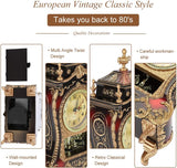 ZJchao Antique Clock,Vintage European- Table Desk Clock,Wall Clock with Pendulum and Chimes for Home Decoration(02)