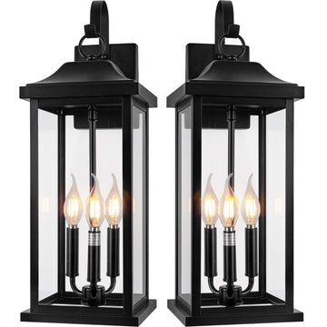 23 Inch Extra Large Outdoor Wall Lights Modern Black