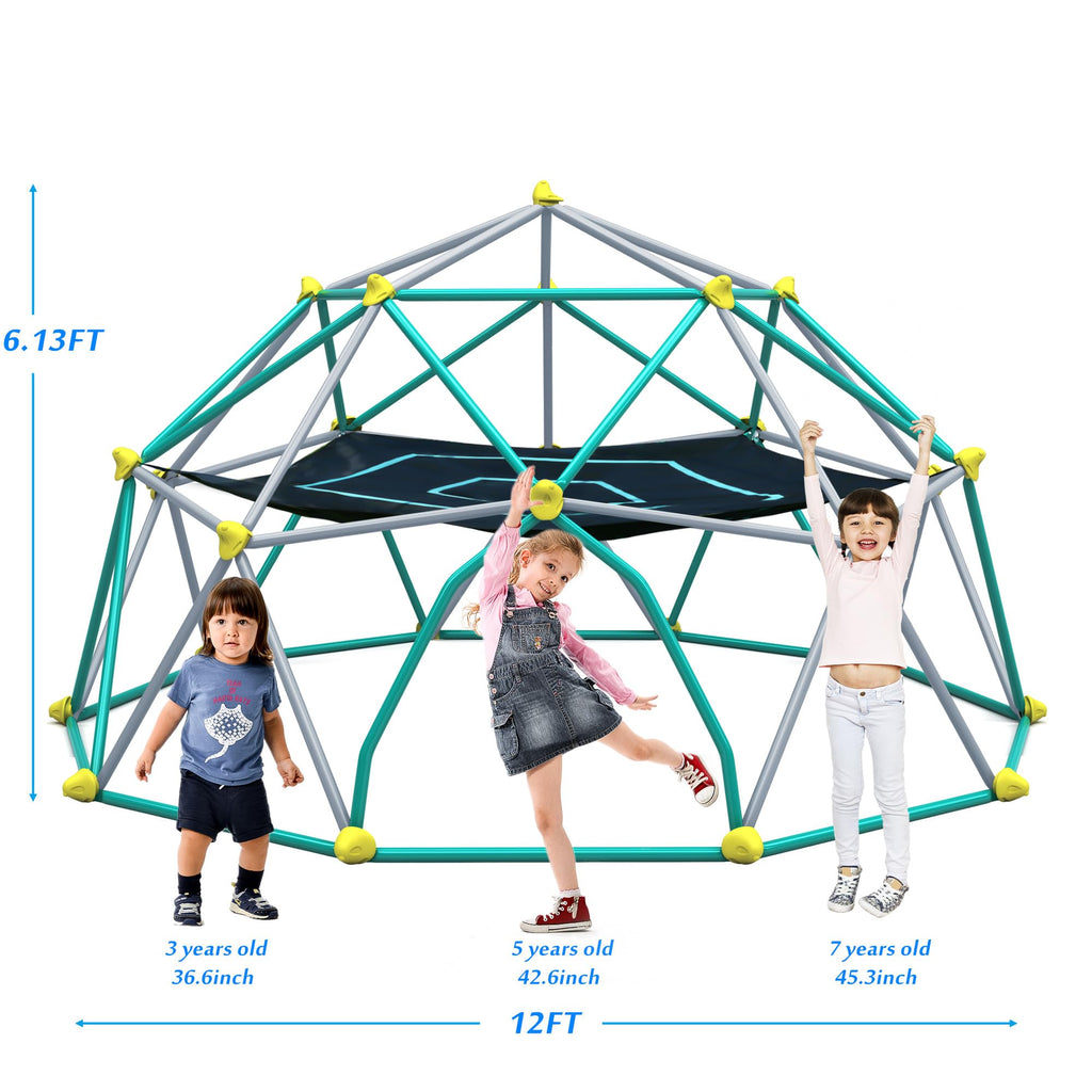 12FT Dome Climber, Outdoor Playground Climbing Dome Jungle Gym