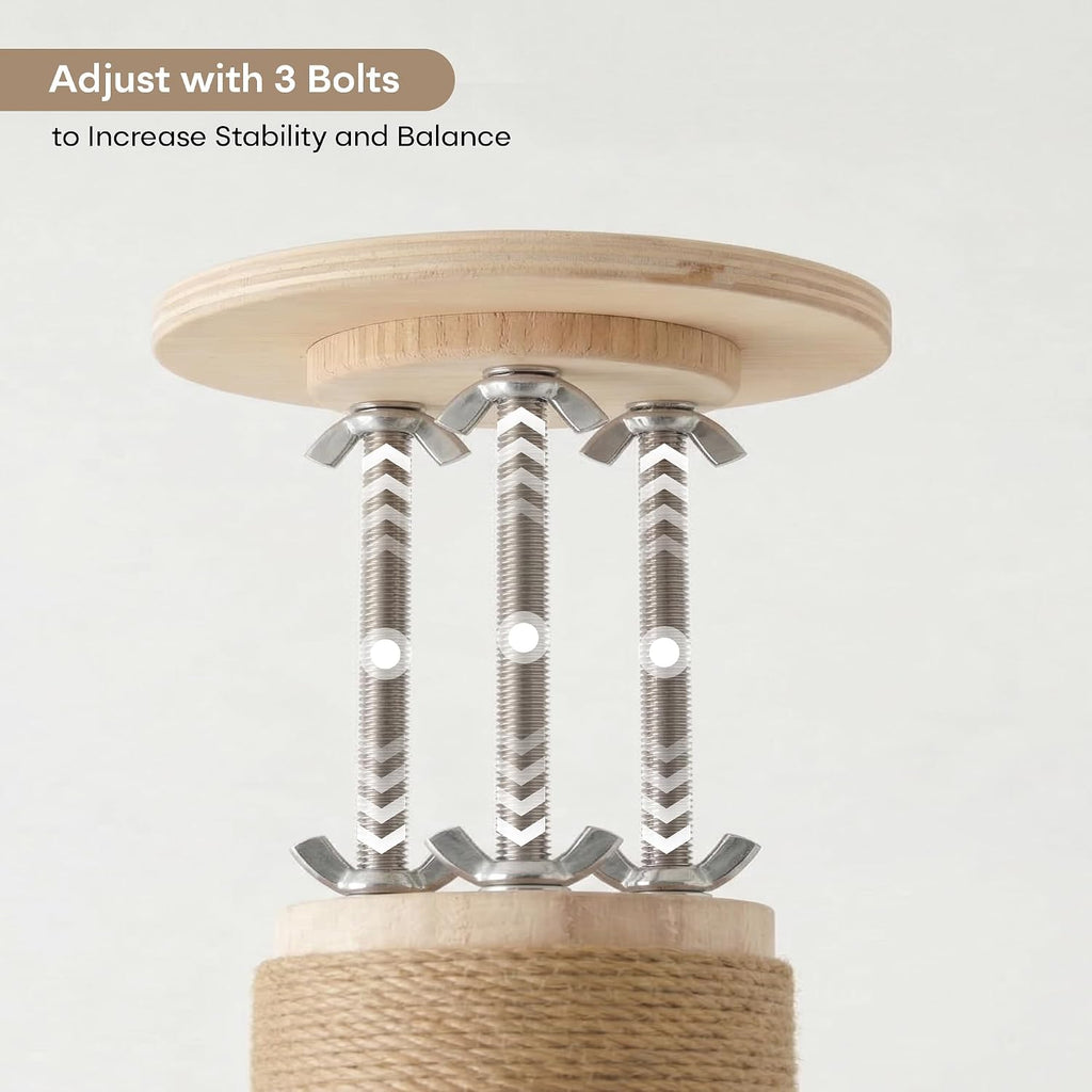 Floor to Ceiling Cat Tree, 5 Tier Adjustable Height Climbing Tower