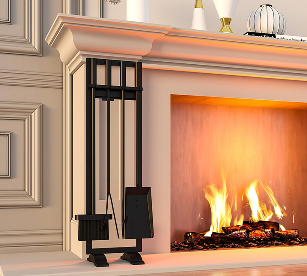 5-Piece Wrought Iron Indoor Fireplace Tools Set