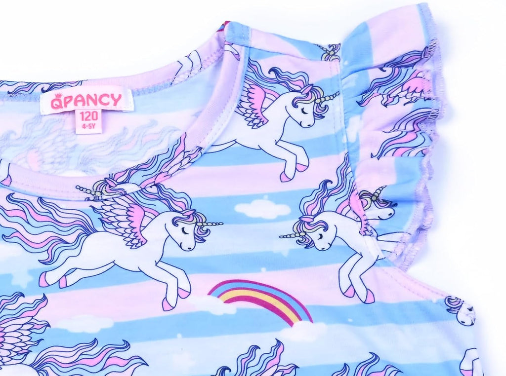 Pack Girls Nightgown Flutter Sleeves Pajamas Princess Night Dresses Cotton Sleepwear