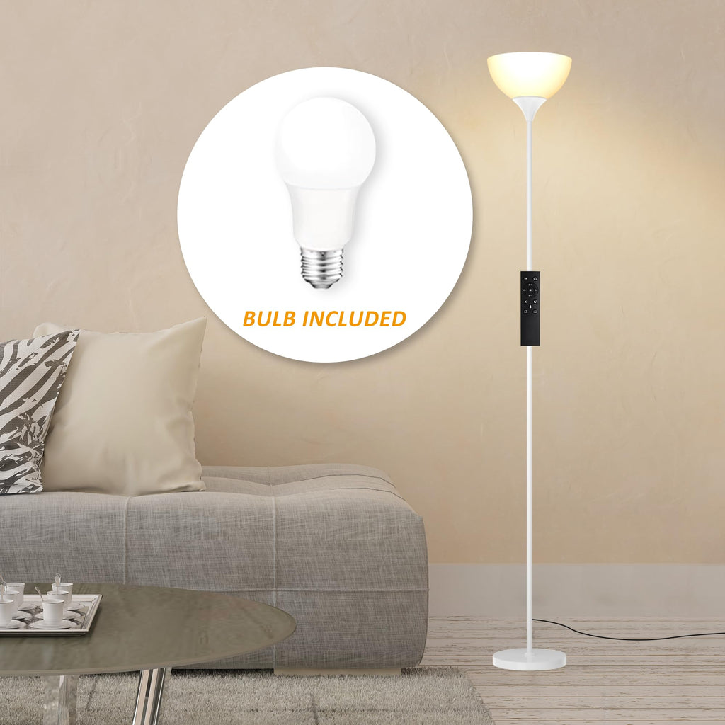 Floor Lamp, Remote Control, Stepless Brightness & Color Temperature