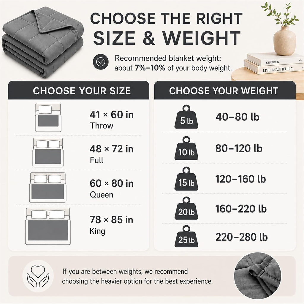 Weighted Blanket for Adults(60"x80",20lbs, Grey) Queen Size Soft Cooling Heavy Blanket for Sleeping, Breathable