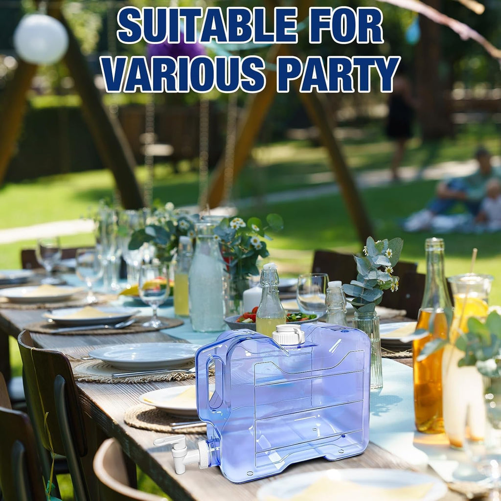 Fridge Water Dispensers Bottle with Leak-proof Spigot and Convenient Handle Reusable Plastic Juice Beverage Dispenser