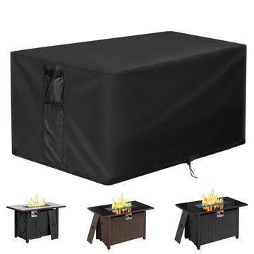 Outdoor Fire Pit Cover Rectangular Waterproof-44x34x14in