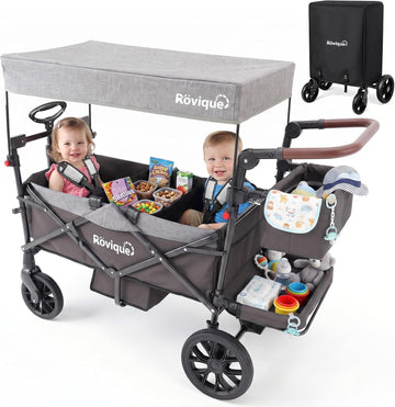 Wagon Stroller for 2 Kids, Premium Stroller Wagon for Kids with Extendable