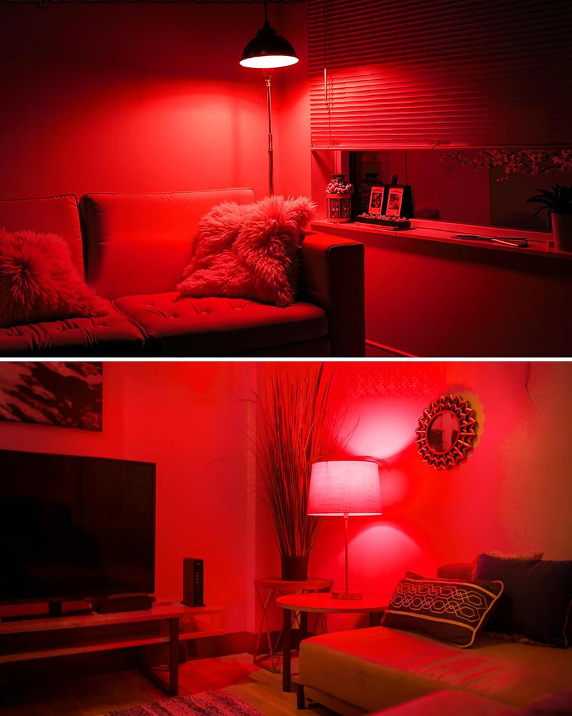 A15 LED Red Light Bulb for Nightlight, 5W Equivalent 40Watt E26 Base