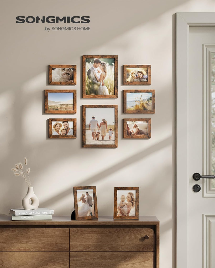 Picture Frames, Collage Picture Frames Set of 10, Two 8x10, Four 5x7, Four 4x6, Photo Frame for Wall Gallery Decor