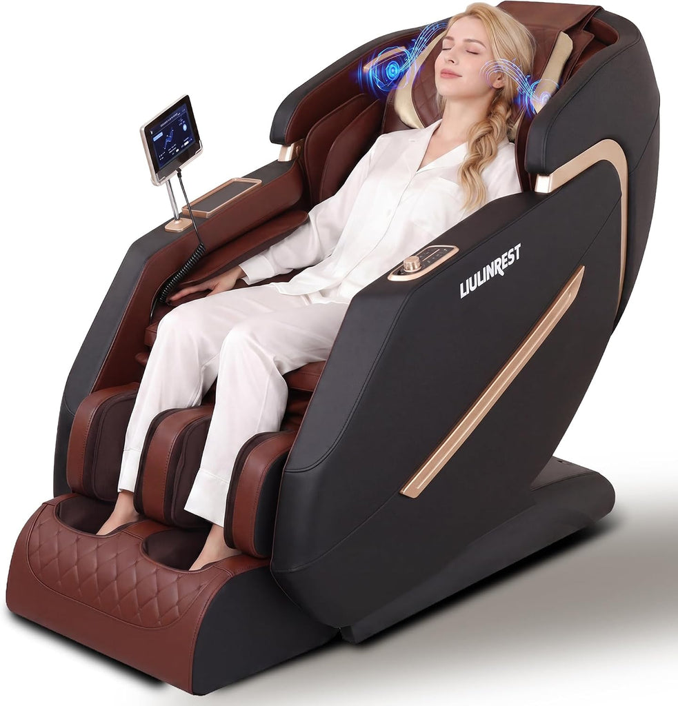 Massage Chair Full Body, 4D Zero Gravity Shiatsu Recliner with Heat, Body Scan, Deep Yoga Stretch, 50" SL-Track