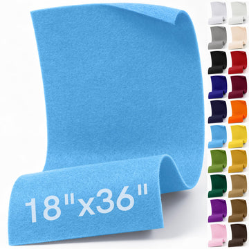 Soft Felt Fabric Sheet 18" x 36" 1.6 mm Craft Felt (Sky Blue)
