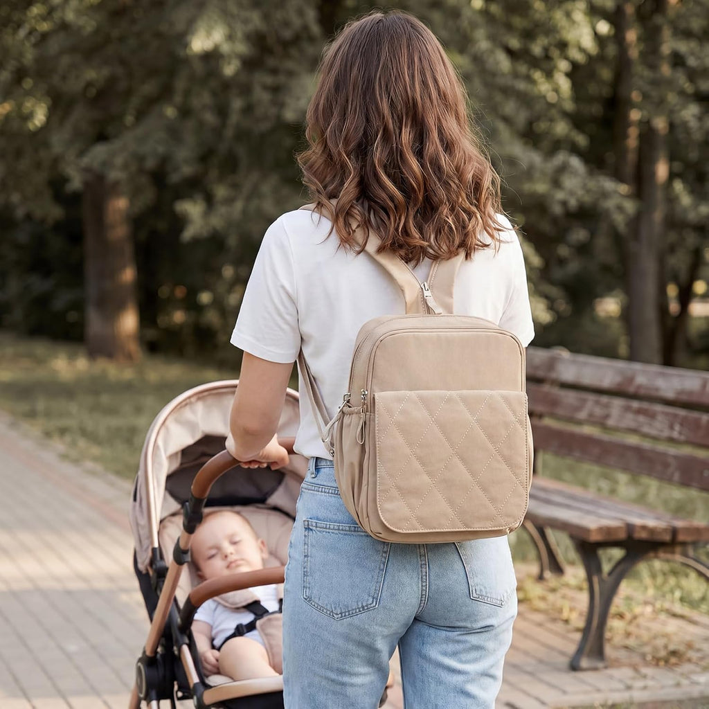 Small Diaper Bag Backpack for Women, Mini Crossbody Diaper Bag Purse