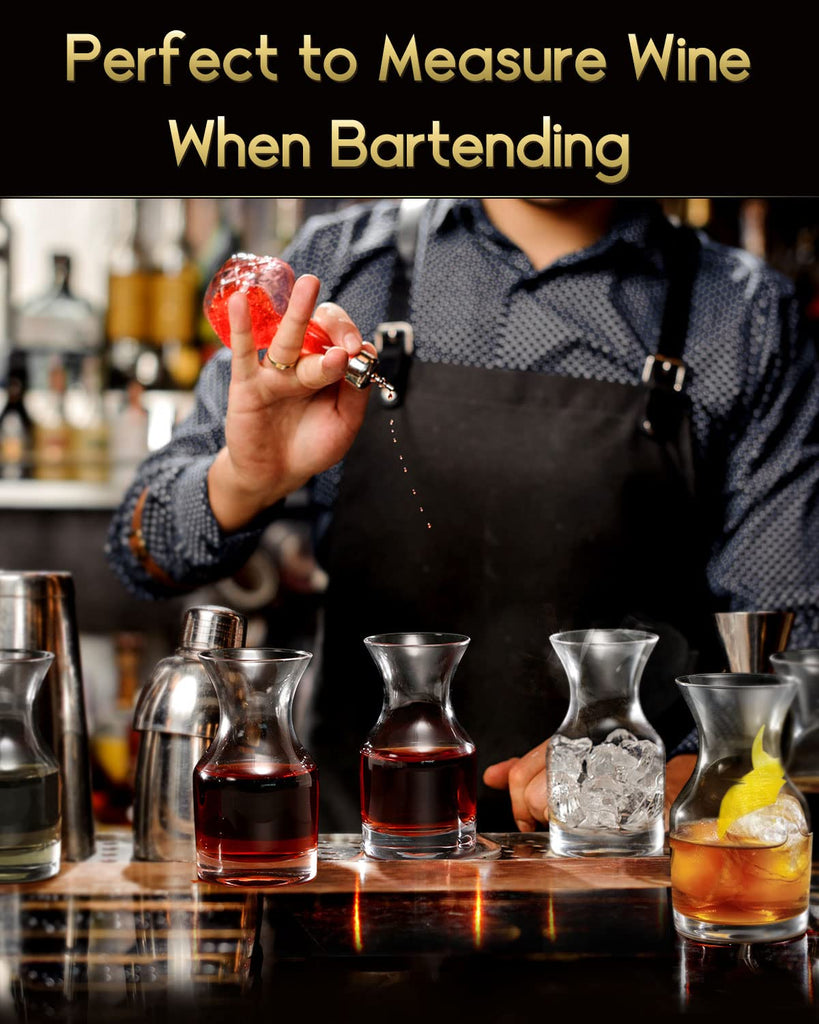 8 oz Mini Wine Carafe, Hand-blown Individual Decanters