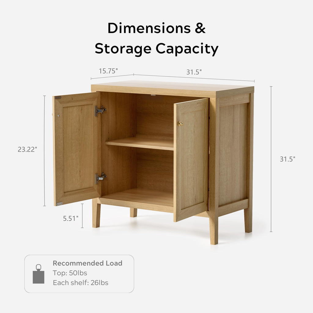 Sideboard Buffet Cabinets Set of 3 with Adjusable Shelves, Farmhouse Storage Cabinet, Credenza, Accent Cabinet