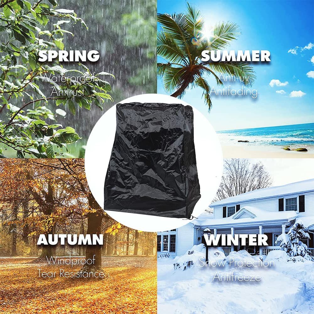 Outdoor Steel Patio Fireplace Cover Waterproof 420D Oxford Square Hexagon Pagoda Fire Pit Fireplace Dust Covers with