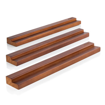 Vinyl Record Wall Mount - 3 Elegant Display Ledges Made from Solid Wood - These Vinyl Record Shelf Will Hold Records