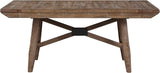 Furniture Riverdale Dining Table, 72"-84"-96" Rectangular Table with Two 12" Leaves, Asian Hardwood Solids, Rustic