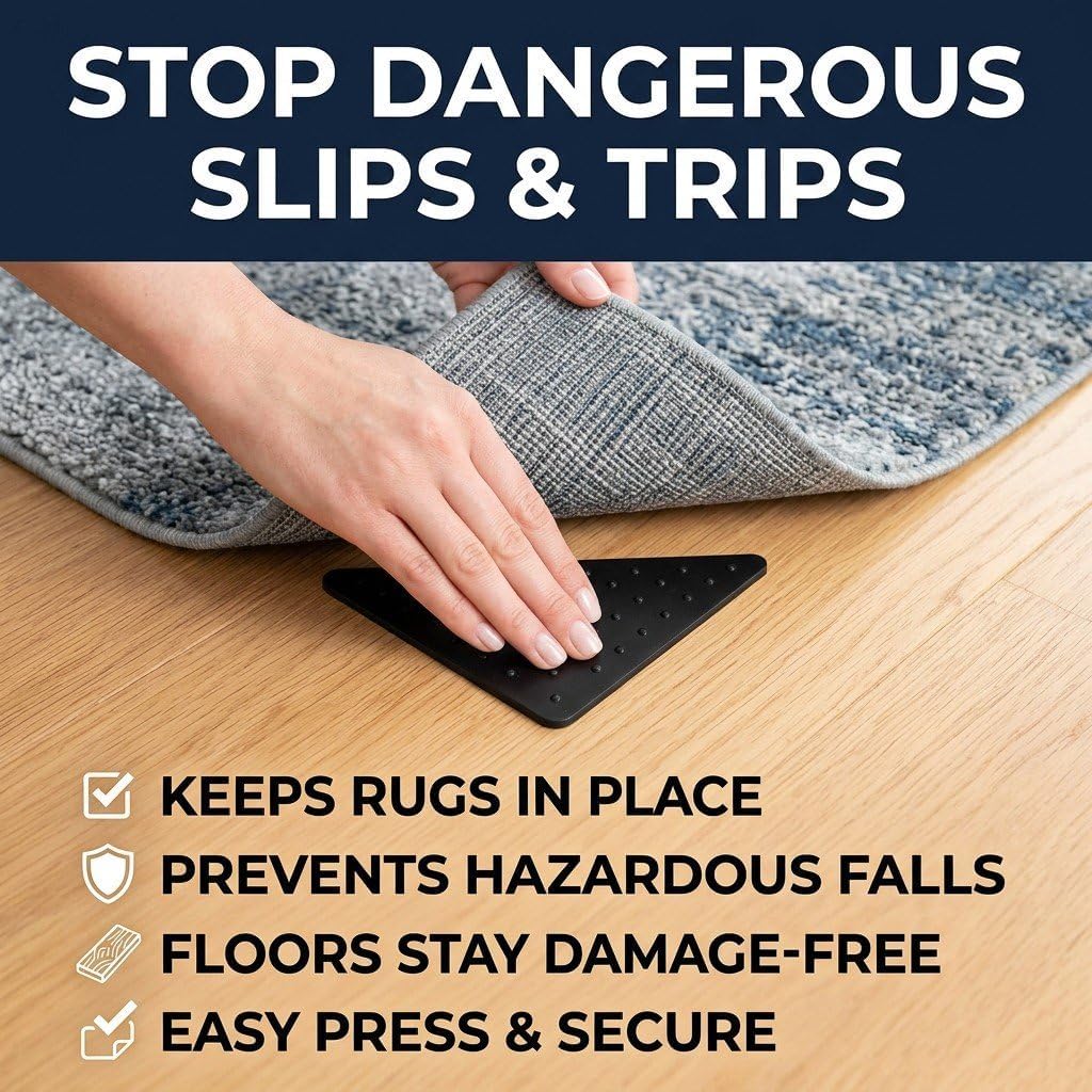 Rug Gripper for Hardwood Floors & Cement - Non Slip Rug Tape