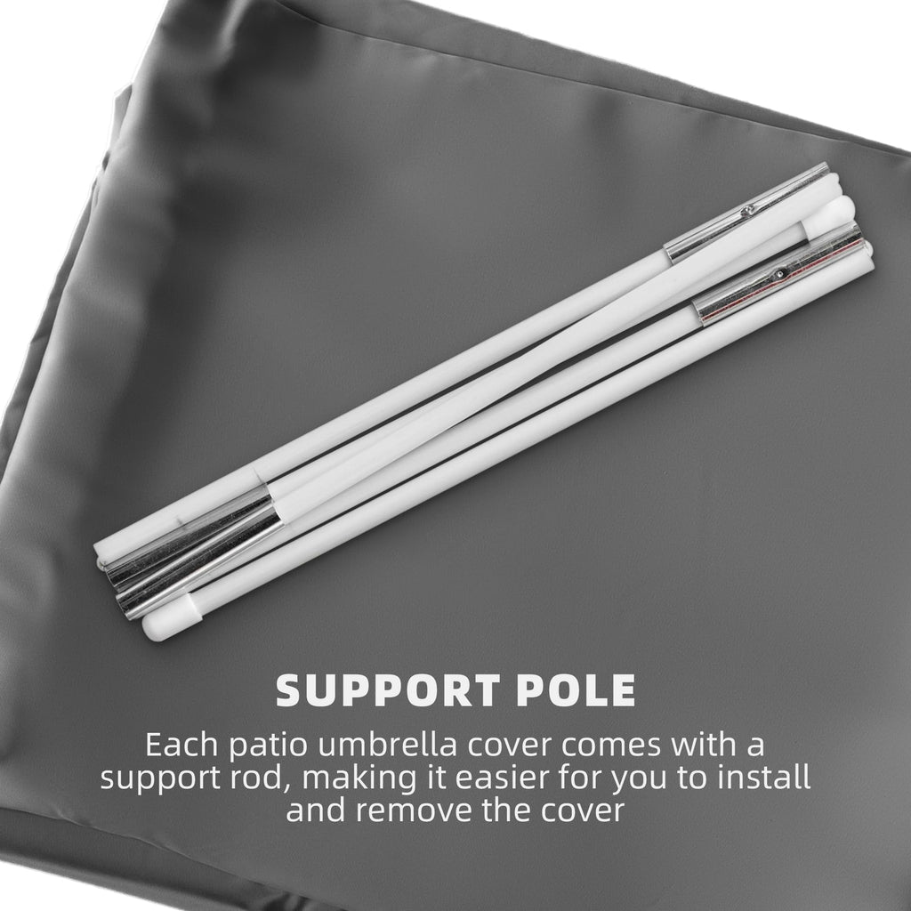 Cantilever Patio Outdoor Umbrella Covers, Grey