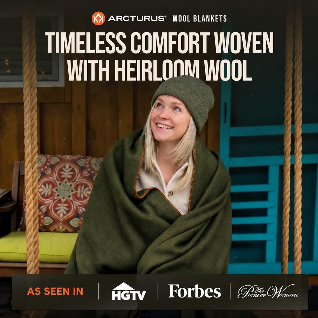 Military Wool Blanket, 64" x 88", Warm, Thick, Washable