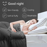 Premium 2100 Series King Comforter All Season Breathable Grey Comforter Soft 4D Spiral Fiber Quilted